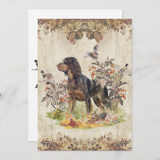 Picardy Spaniel, vogeljacht Kaart (Voorkant / Achterkant)