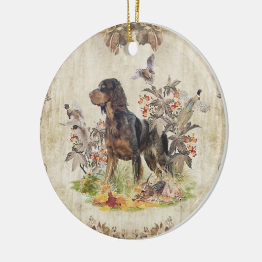 Picardy Spaniel, vogeljacht Keramisch Ornament (Links)