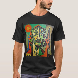 Picasso abstracte kunst man ontwerp t-shirt