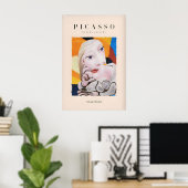 Picasso Blond Vrouw Abstract Portret Print (Thuiskantoor)