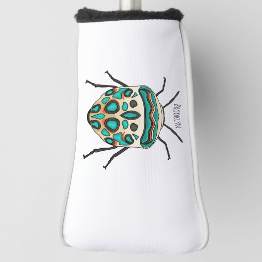 Picasso bug cartoon illustratie golfheadcover (Draai 90)