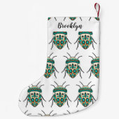 Picasso bug cartoon illustratie kleine kerstsok (Achterkant)