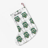 Picasso bug cartoon illustratie kleine kerstsok (Achterkant (Hangend))