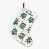 Picasso bug cartoon illustratie kleine kerstsok (Voorkant (Hangend))
