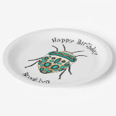 Picasso bug cartoon illustratie papieren bordje (Gekanteld)