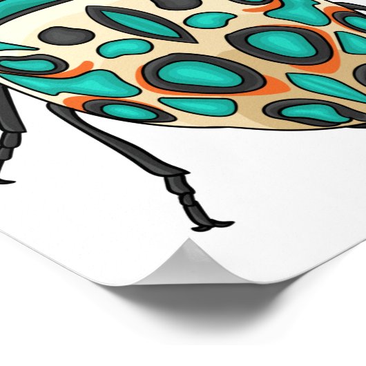 Picasso bug cartoon illustratie poster (Hoek)