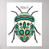 Picasso bug cartoon illustratie poster (Voorkant)