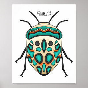 Picasso bug cartoon illustratie poster