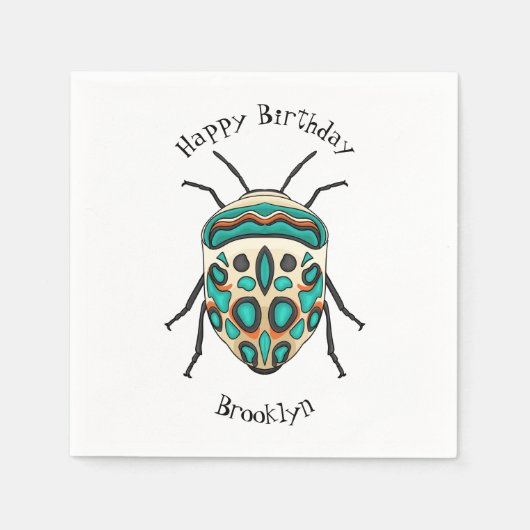 Picasso bug cartoon illustratie servet (Voorkant)