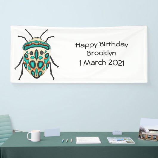 Picasso bug cartoon illustratie spandoek (Beurs)