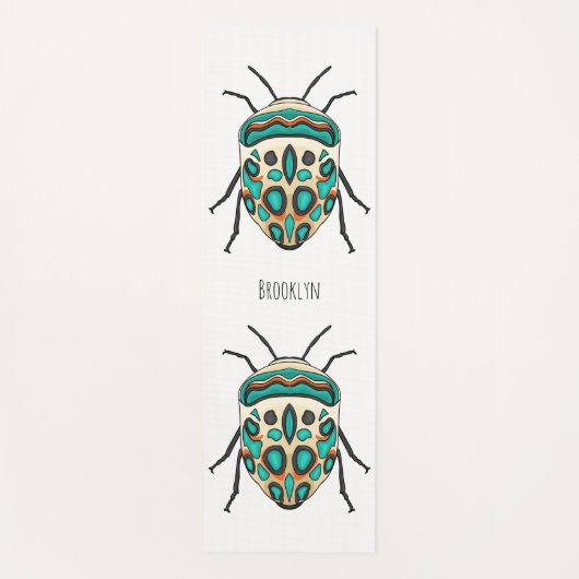 Picasso bug cartoon illustratie yogamat (Voorkant)