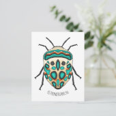 Picasso bug cartoon illustration briefkaart (Staand voorkant)