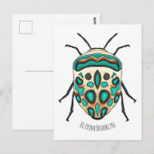 Picasso bug cartoon illustration briefkaart (Voorkant / Achterkant)