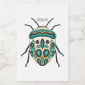 Picasso bug cartoon illustration voedselcontainer etiket (Enkel label)
