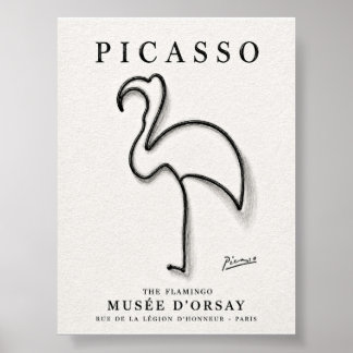 Picasso Flamingo Print | Minimalistische Flamingo 