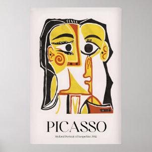 Picasso gestileerd portret Jacqueline962 Abstract Poster
