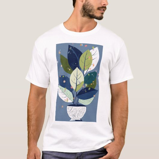 Picasso-Inspired Growing Plant T-shirt (Voorkant)