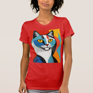 Picasso, kat, familie, keuken, kunst, snorharen, k t-shirt