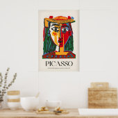 Picasso Portret Jacqueline Strohoed962 Kleurrijk Poster (Keuken)