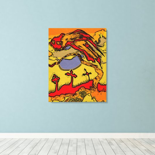 Picasso Raven  Canvas Afdruk (Insitu (Houten vloer))