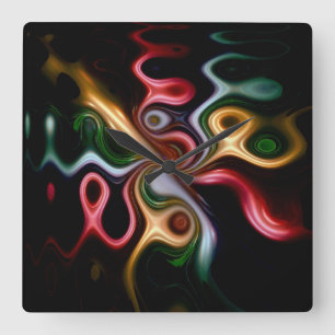 Picasso-Roos Vierkante Klok