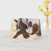 Picasso slaat wild paard Wenskaart Kaart (Gele Bloem)