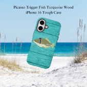 Picasso Trigger Fish Turquoise Houten iPhone 16 Ho Case-Mate iPhone Case
