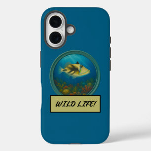 Picasso Triggerfish Ocean Blue iPhone 16 Hoesje