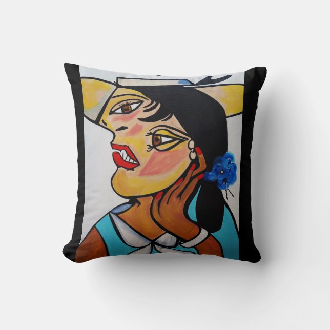 PICASSO VAN NORA GELE HOED KUSSEN (Voorkant)