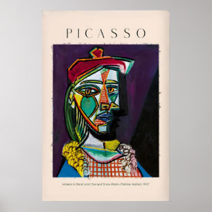 Picasso Vrouw Baret Geruite Jurk Marie Thérèse937 Poster