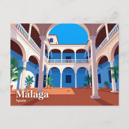 Picassomuseum, Málaga Spanje Briefkaart (Voorkant)