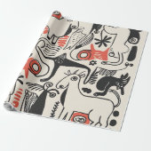 Picasso's Menagerie-inpakpapier Cadeaupapier (Uitgerold)