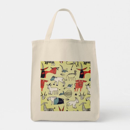 Picasso's speelse menagerie kruidenierswinkel Tas (Achterkant)