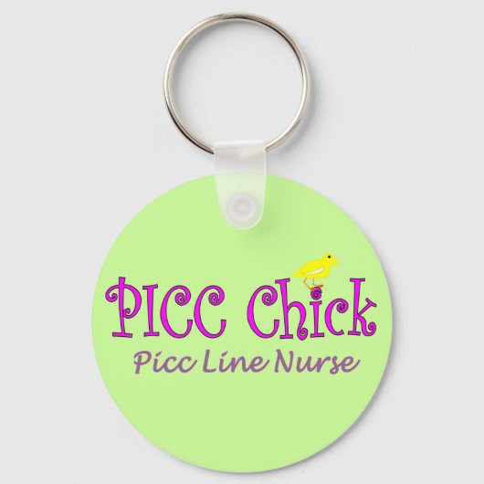 PICC chick-PICC LIJN ToevoegingszurseGifts Sleutelhanger (Voorkant)