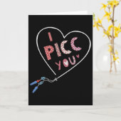 Picc Heart Valentine Vaataccess Team Picc Iv Kaart (Gele Bloem)
