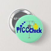 PICC KISTOORGEVINGEN (PICC LINE NURSE) RONDE BUTTON 5,7 CM (Voorkant /achterkant)