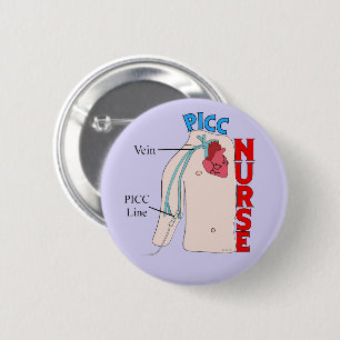 PICC Lijn Zuster Anatomisch Ontwerp Paars Ronde Button 5,7 Cm
