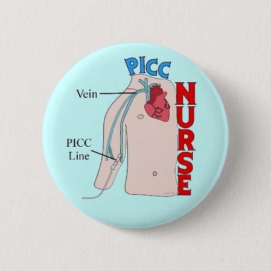 PICC-lijnzuster Anatomical Design Giften Ronde Button 5,7 Cm (Voorkant)