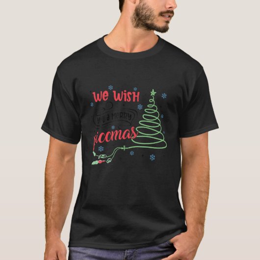PICC Verpleegster Grappige Kerstmis Wij wensen u e T-shirt (Voorkant)