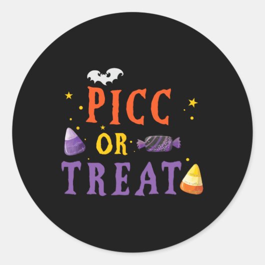 PICC Zurse Halloween Cute VAT Vascular Access Team Ronde Sticker (Voorkant)