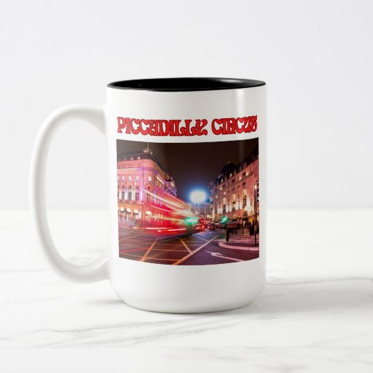 Piccadilly Circus 15 oz. Two Tone Mug Tweekleurige Koffiemok (Links)