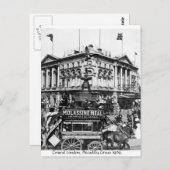 Piccadilly Circus, 1908 - Londen, Verenigd Koninkr Briefkaart (Voorkant / Achterkant)