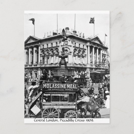 Piccadilly Circus, 1908 - Londen, Verenigd Koninkr Briefkaart (Voorkant)