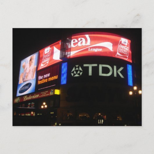 Piccadilly Circus briefkaart (Voorkant)