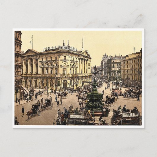 Piccadilly Circus, Londen, Engeland, zeldzame Phot Briefkaart (Voorkant)