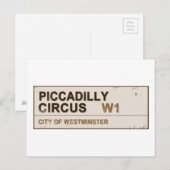 Piccadilly Circus London -  Briefkaart (Voorkant / Achterkant)
