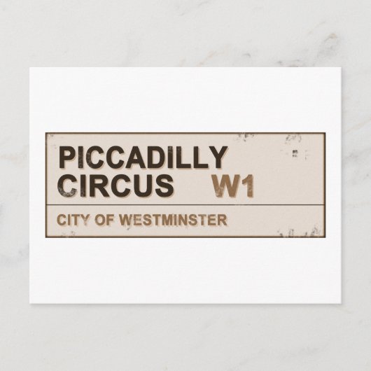 Piccadilly Circus London -  Briefkaart (Voorkant)