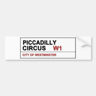Piccadilly Circus London Bumpersticker
