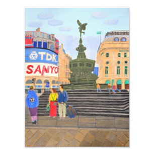 Piccadilly Circus London Foto Afdruk