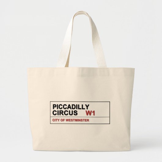 Piccadilly Circus London Grote Tote Bag (Voorkant)